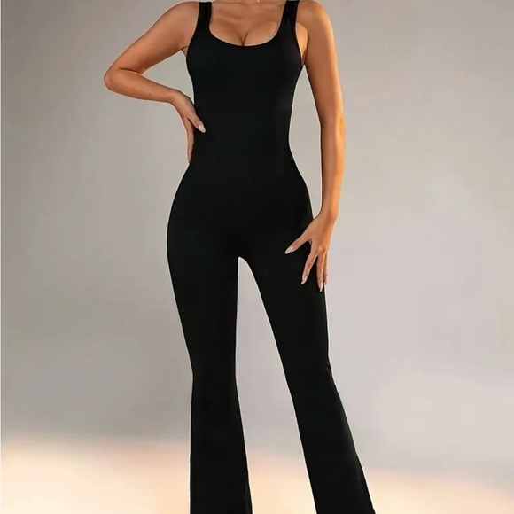 Brown Square Collar Butt Scrunch One Piece Workout Suit